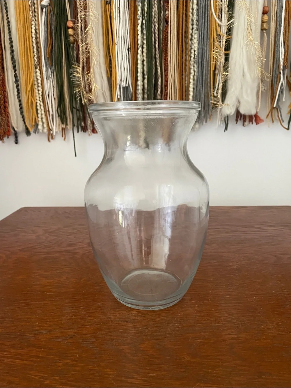 Clear glass vase medium size